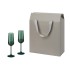 Подарочный набор 2 бокала для шампанского Эмеральд (Emerald) в большом подарочном пакете