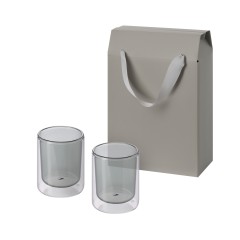 Подарочный набор 2 cтеклянных стакана Марло (Marlo) в коробке-пакете