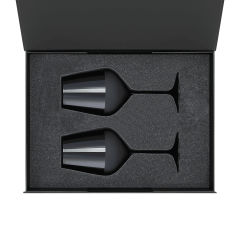 Подарочный набор 2 бокала для вина Блэк Эдишн (Black edition) в черной коробке