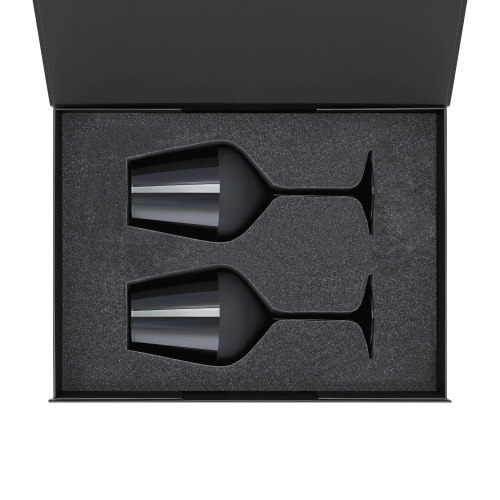 Подарочный набор 2 бокала для вина Блэк Эдишн (Black edition) в черной коробке