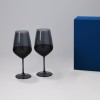 Подарочный набор 2 бокала для вина Блэк Эдишн (Black edition) в синей коробке Подарочный набор 2 бокала для вина Блэк Эдишн (Black edition) в синей коробке