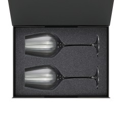 Подарочный набор 2 бокала для вина Бланш (Blanche) в черной коробке