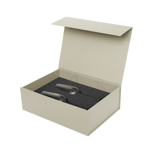 Подарочный набор 2 бокала для шампанского Бланш (Blanche) в серой коробке