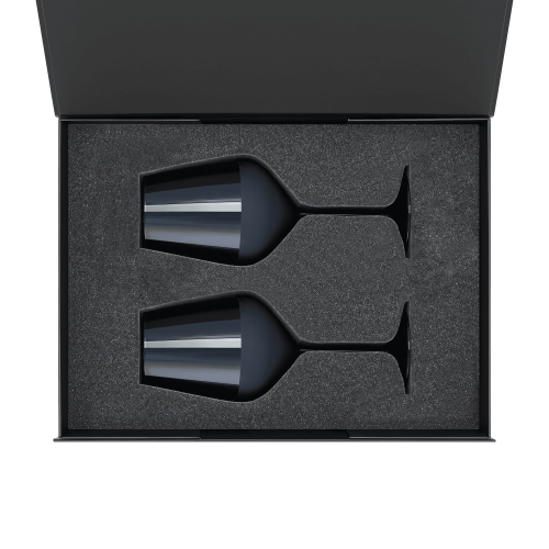 Подарочный набор 2 бокала для вина Сапфир (Sapphire) в черной коробке