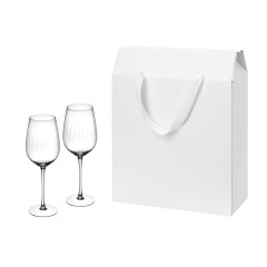 Подарочный набор 2 бокала для вина Бланш (Blanche) в большом подарочном пакете