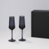 Подарочный набор 2 бокала для шампанского Блэк Эдишн (Black Edition) в черной коробке