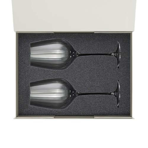 Подарочный набор 2 бокала для вина Бланш (Blanche) в серой коробке