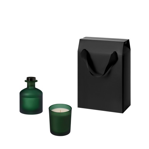 Подарочный набор Энигма (Enigma), Мизу (Mizu), зеленый (свеча, диффузор)