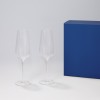 Подарочный набор 2 бокала для шампанского Бланш (Blanche) в  синей коробке