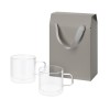 Подарочный набор 2 стеклянные кружки Луна (Luna) в коробке-пакете