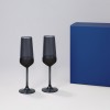 Подарочный набор 2 бокала для шампанского Блэк Эдишн (Black Edition) в синей коробке