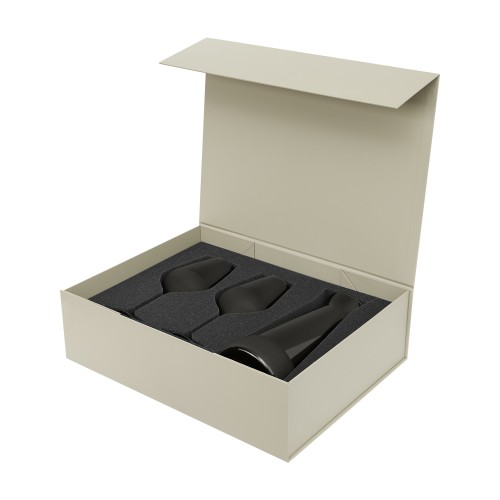 Подарочный набор декантер + 2 бокала для вина Блэк Эдишн (Black Edition) в серой коробке