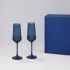 Подарочный набор 2 бокала для шампанского Сапфир (Sapphire) в синей коробке