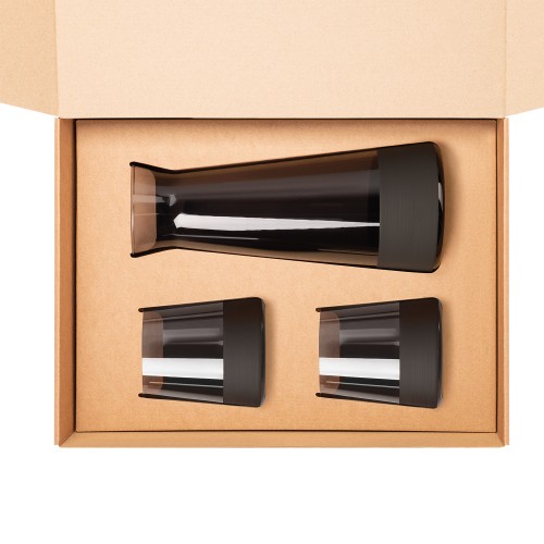 Подарочный набор декантер + 2 стакана Блэк Эдишн (Black Edition), черный