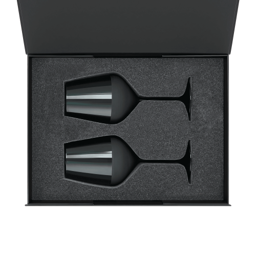 Подарочный набор 2 бокала для вина Эмеральд (Emerald) в черной коробке