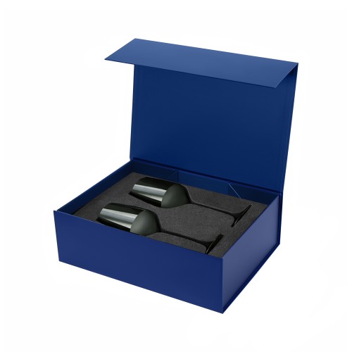 Подарочный набор 2 бокала для вина Эмеральд (Emerald) в синей коробке