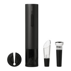 Набор для вина с электрическим штопором Сакраменто (Sacramento), черный