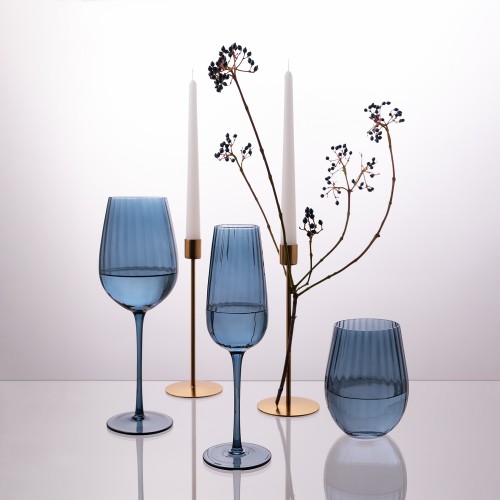 Бокал для шампанского Тоскана (Toscana), синий