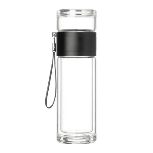 Бутылка стеклянная с двойными стенками Terso, черная