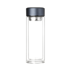 Бутылка стеклянная с двойными стенками Аравия (Aravia), синяя