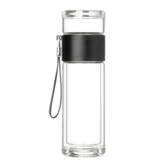 Бутылка стеклянная с двойными стенками Терсо (Terso), черная