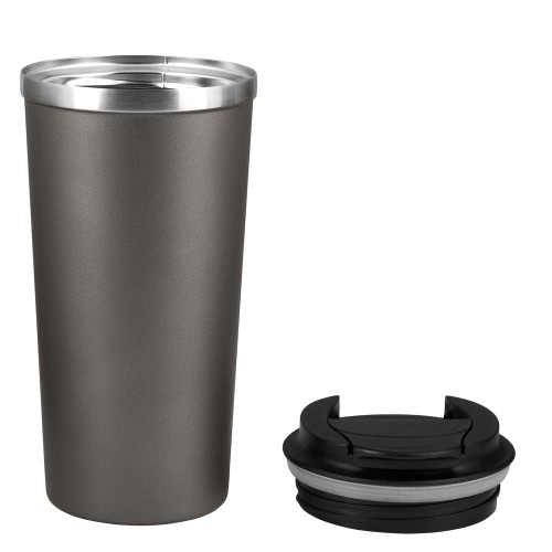 Термокружка вакуумная Palermo, серая, матовая поверхность