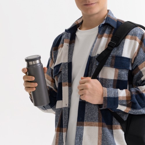 Термобутылка вакуумная герметичная Allegra, серая