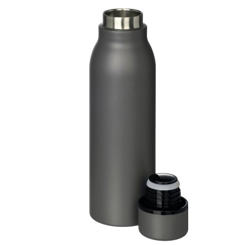 Термобутылка вакуумная герметичная Соренто (Sorento), серая, гладкое покрытие