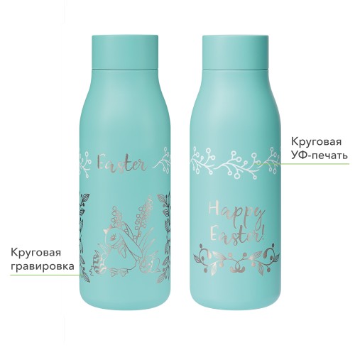 Термобутылка вакуумная герметичная Севилла (Sevilla), аква