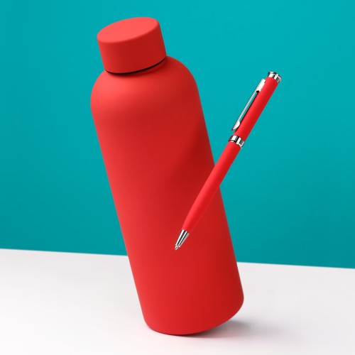 Термобутылка вакуумная герметичная Прима (Prima), красная