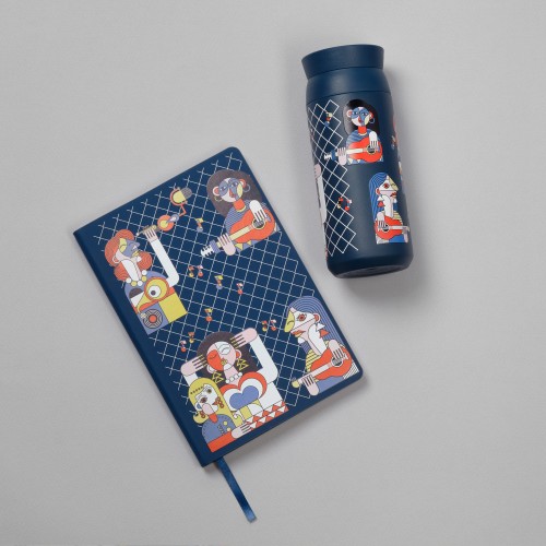 Термобутылка вакуумная герметичная Грейс (Grace), синяя