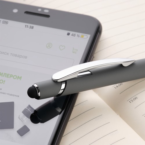 Шариковая ручка Комет Нео (Comet NEO), серая