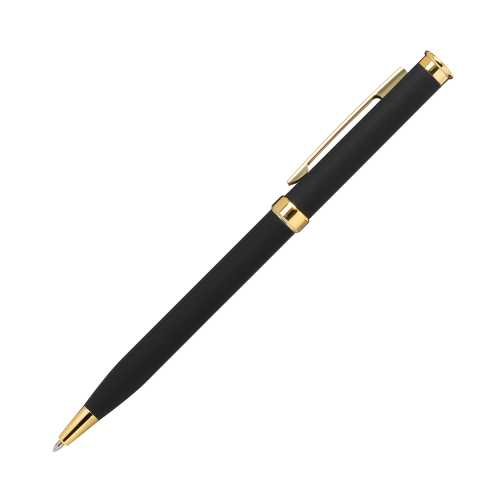 Шариковая ручка Бенуа (Benua), черная/позолота