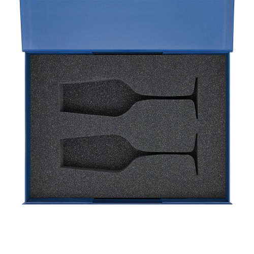 Ложемент под 2 бокала для шампанского (рифленое стекло) в среднюю коробку-трансформер (арт. 695721)