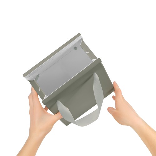 Подарочная коробка-пакет универсальная малая, серая