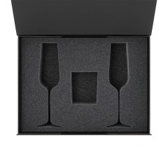 Ложемент под свечу Энигма (Enigma) + 2 бокала для шампанского в среднюю коробку-трансформер (арт. 695721)
