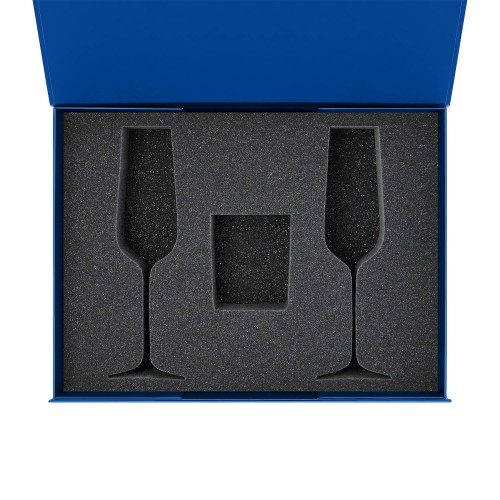 Ложемент под свечу Энигма (Enigma) + 2 бокала для шампанского в среднюю коробку-трансформер (арт. 695721)
