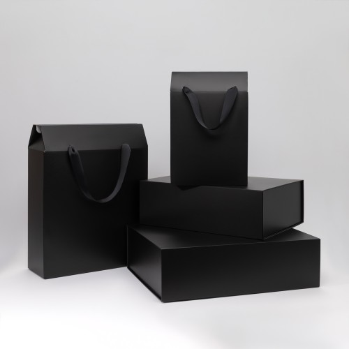 Подарочная коробка-трансформер большая, черная