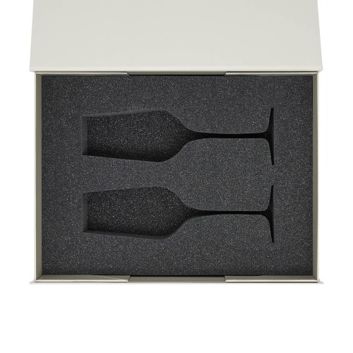 Ложемент под 2 бокала для шампанского (рифленое стекло) в среднюю коробку-трансформер (арт. 695721)