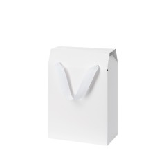 Подарочная коробка-пакет универсальная малая, белая