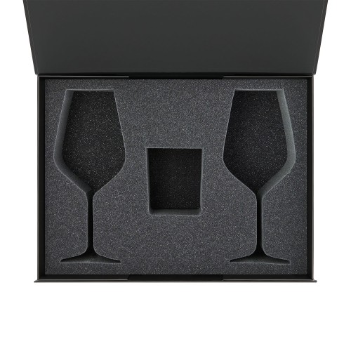 Ложемент под свечу Энигма (Enigma) + 2 бокала для вина в среднюю коробку-трансформер (арт. 695721)
