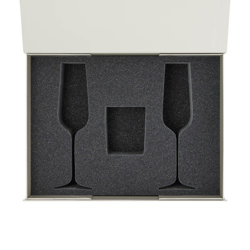 Ложемент под свечу Энигма (Enigma) + 2 бокала для шампанского в среднюю коробку-трансформер (арт. 695721)