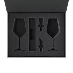 Ложемент под 2 бокала для вина + набор для вина Сакраменто (Sacramento) в большую коробку-трансформер (арт. 695722)