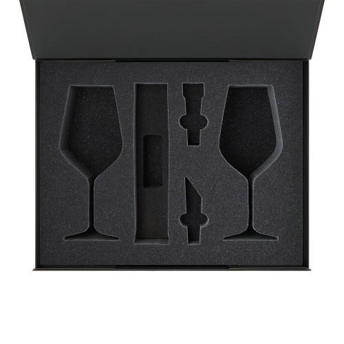 Ложемент под 2 бокала для вина + набор для вина Сакраменто (Sacramento) в большую коробку-трансформер (арт. 695722)