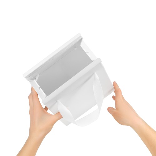 Подарочная коробка-пакет универсальная малая, белая