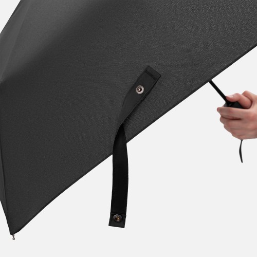 Зонт складной Филтон (Filton), черный с системой безопасности (Safety System)