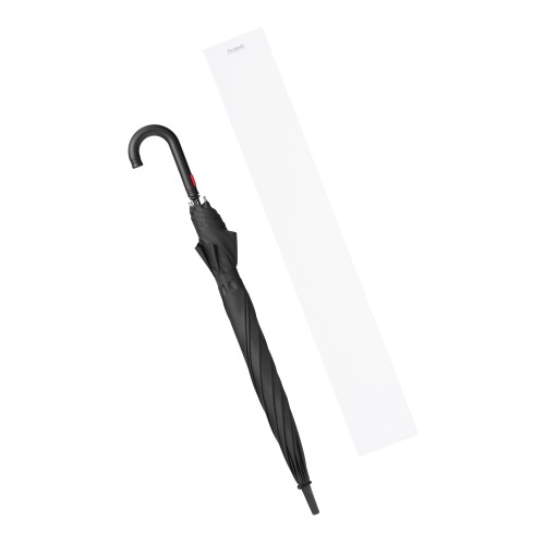 Зонт-трость Квантум (Quantum), черный/красный