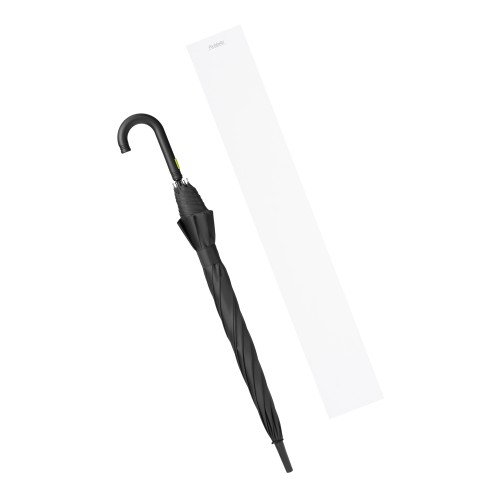 Зонт-трость Quantum, черный/салатовый