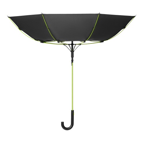 Зонт-трость Квантум (Quantum), черный/салатовый