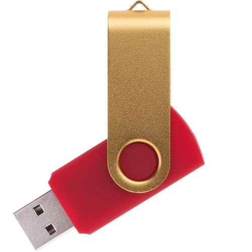 Флешка TWIST COLOR MIX Красная с золотистым 4016.03.17.16ГБ3.0